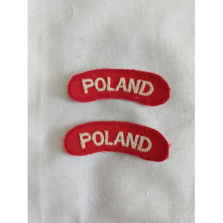 Naszywka POLAND na płótnie